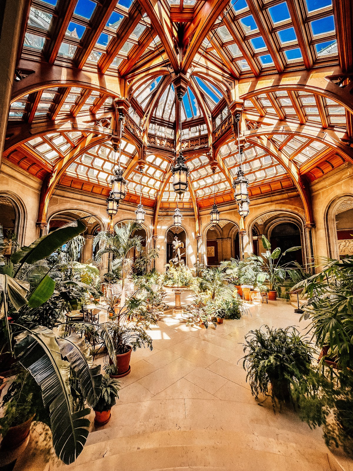 Mature planting and open shade in the Olmsted-designed gardens at Biltmore Estate