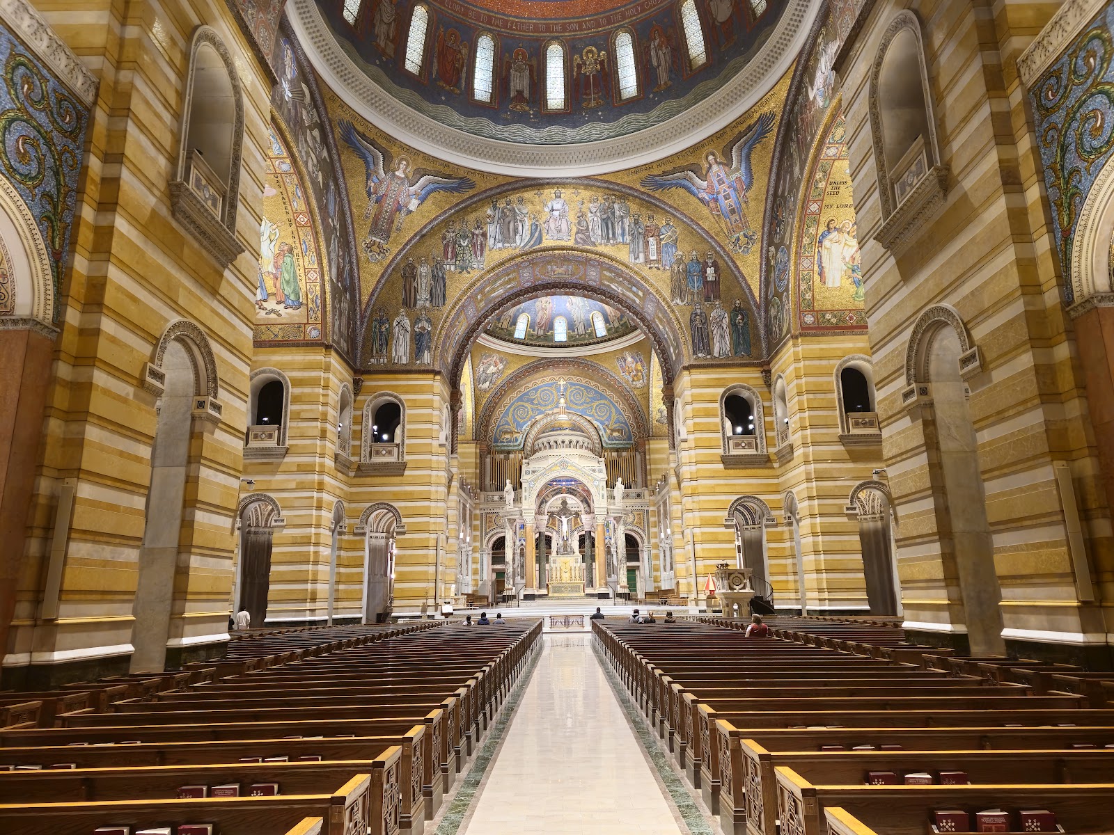 Close detail of gold-backed glass tesserae in the Cathedral Basilica of Saint Louis