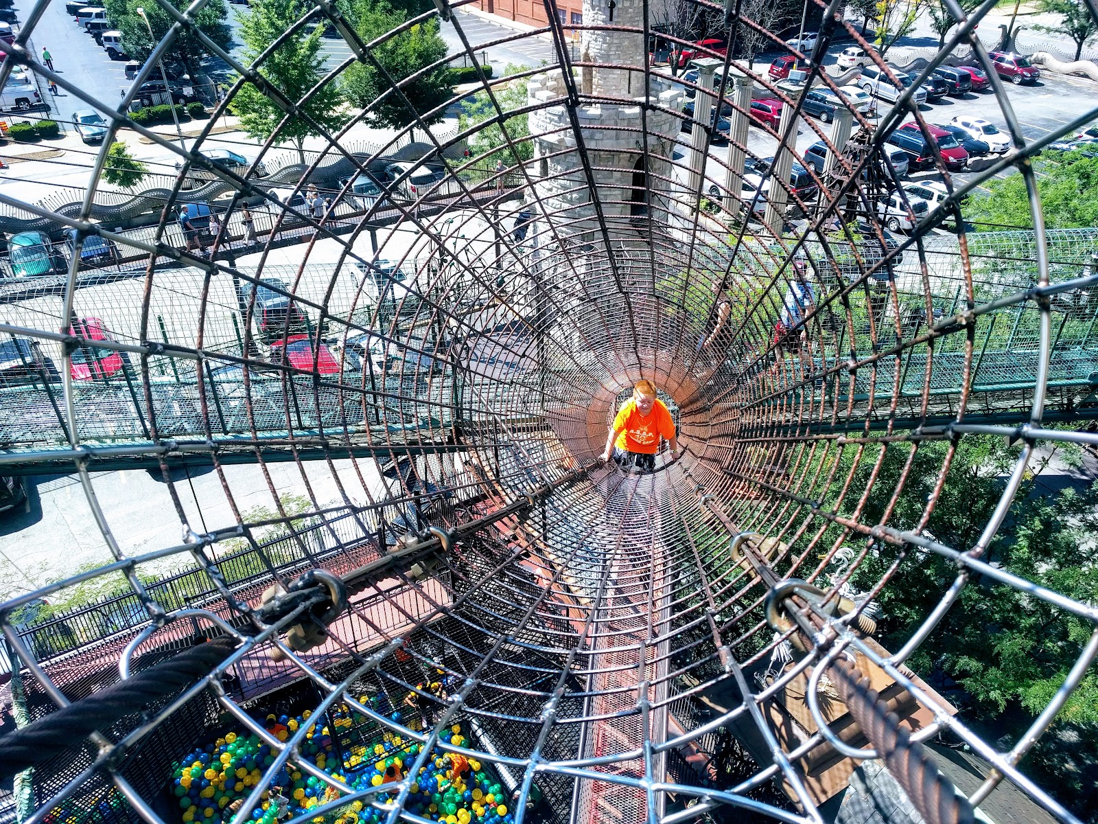 Low constructed tunnel space inside the City Museum, St. Louis Missouri