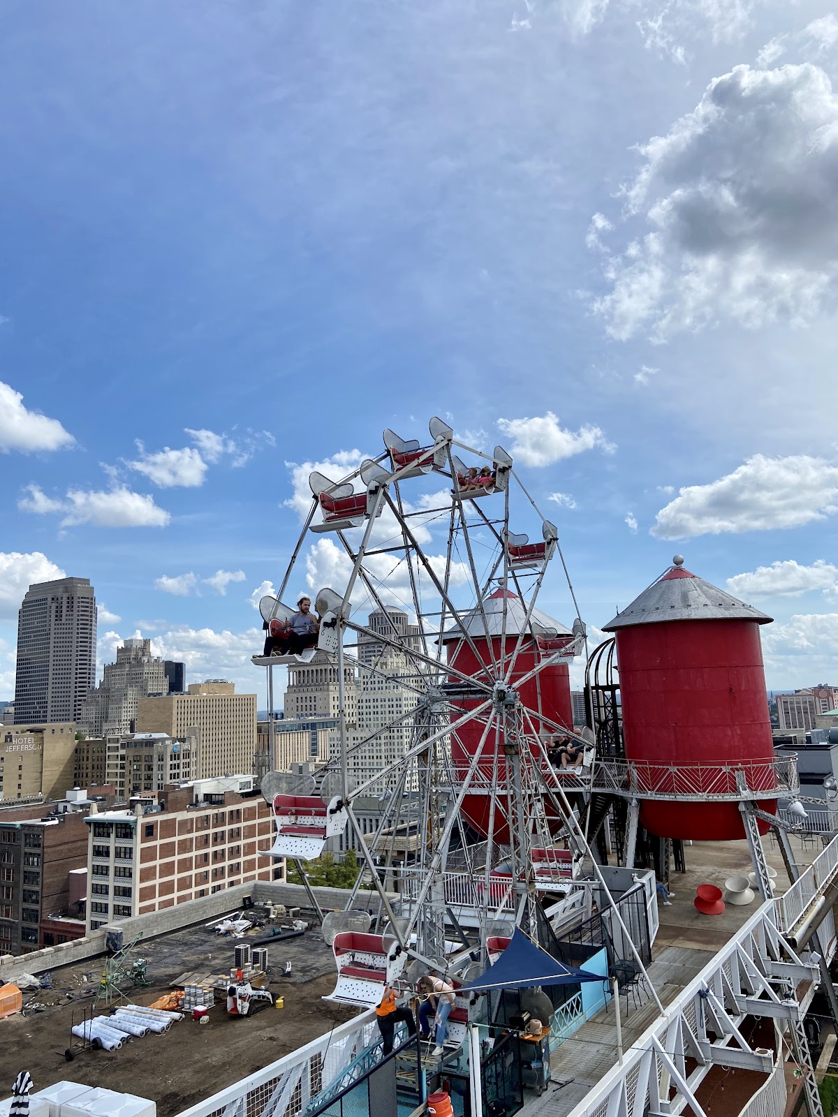 Rooftop at the City Museum with downtown St. Louis at dusk