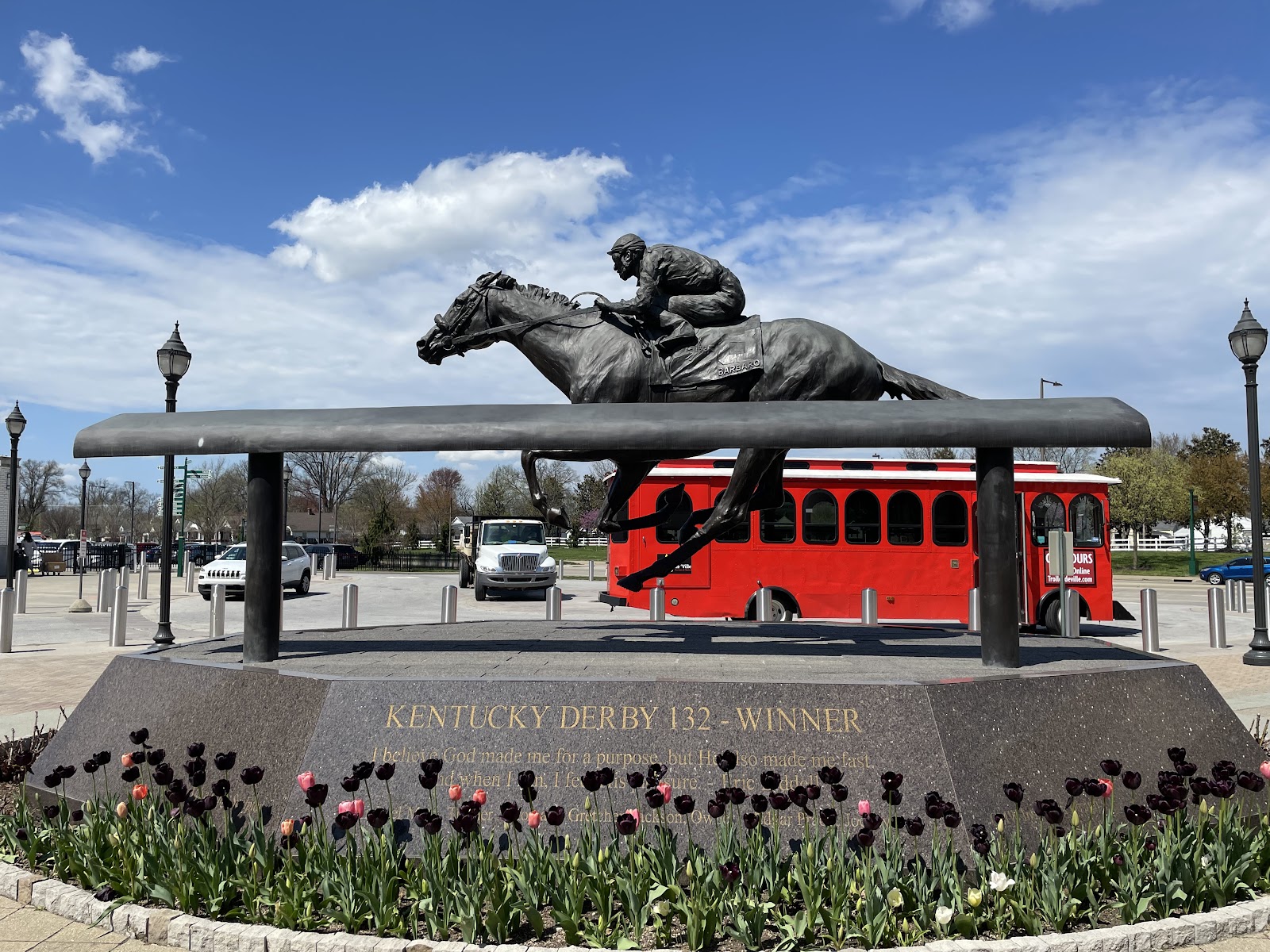 The Kentucky Derby Museum and Churchill Downs grandstand together, Louisville Kentucky