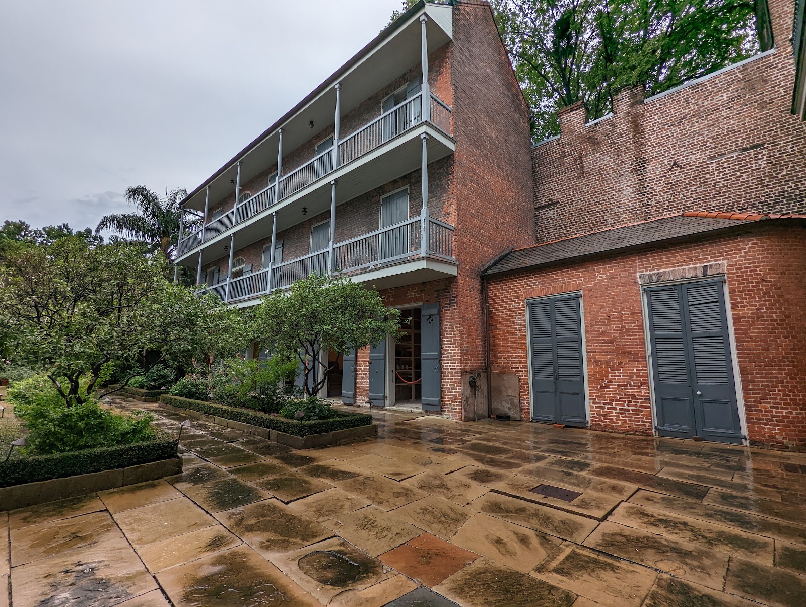 Original kitchen and stable outbuildings at the Hermann-Grima House, New Orleans