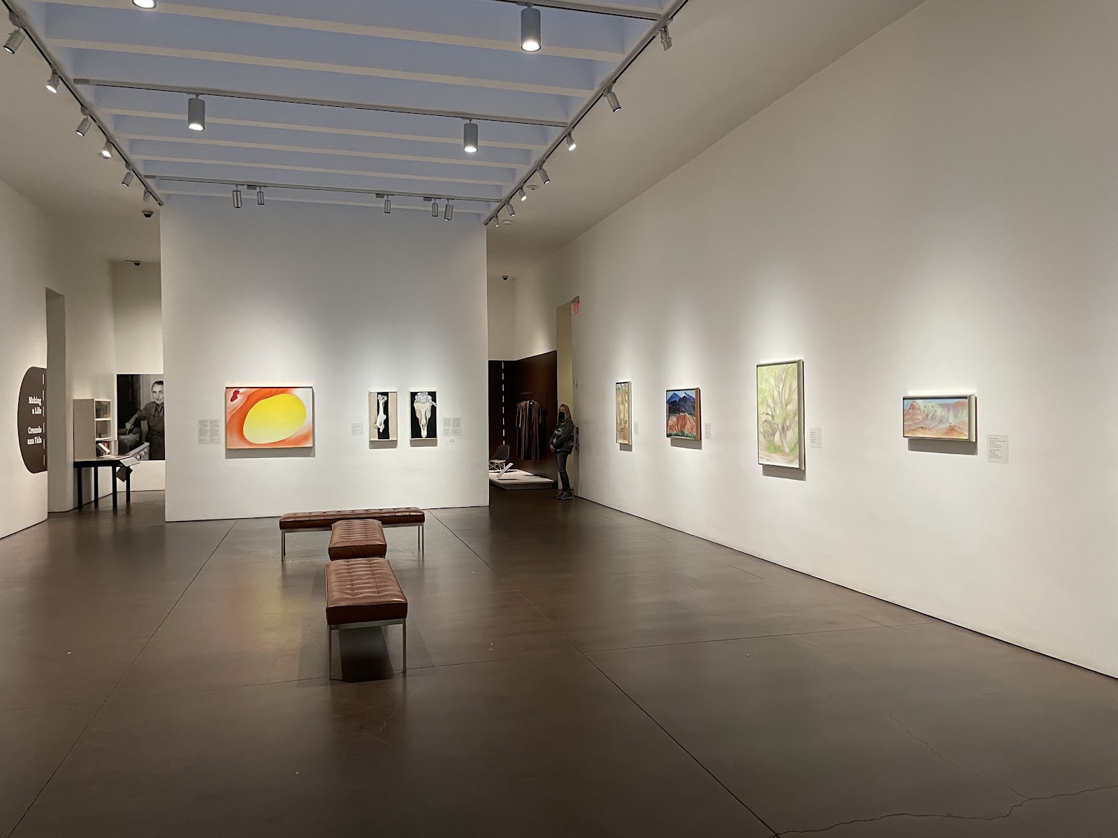 Small intimate gallery space at the Georgia O'Keeffe Museum, Santa Fe