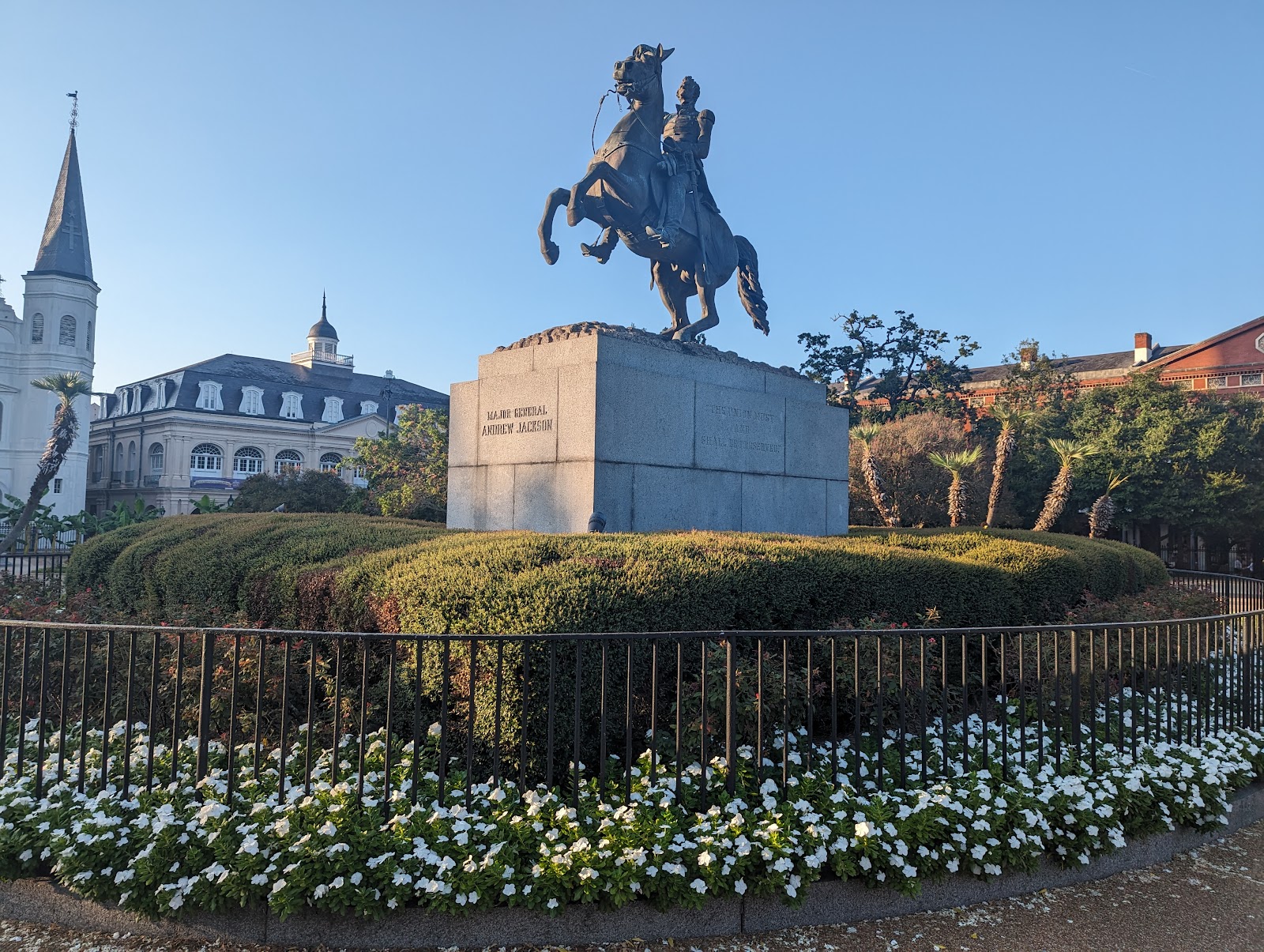 The Presbytère facade on Jackson Square in early morning light, New Orleans