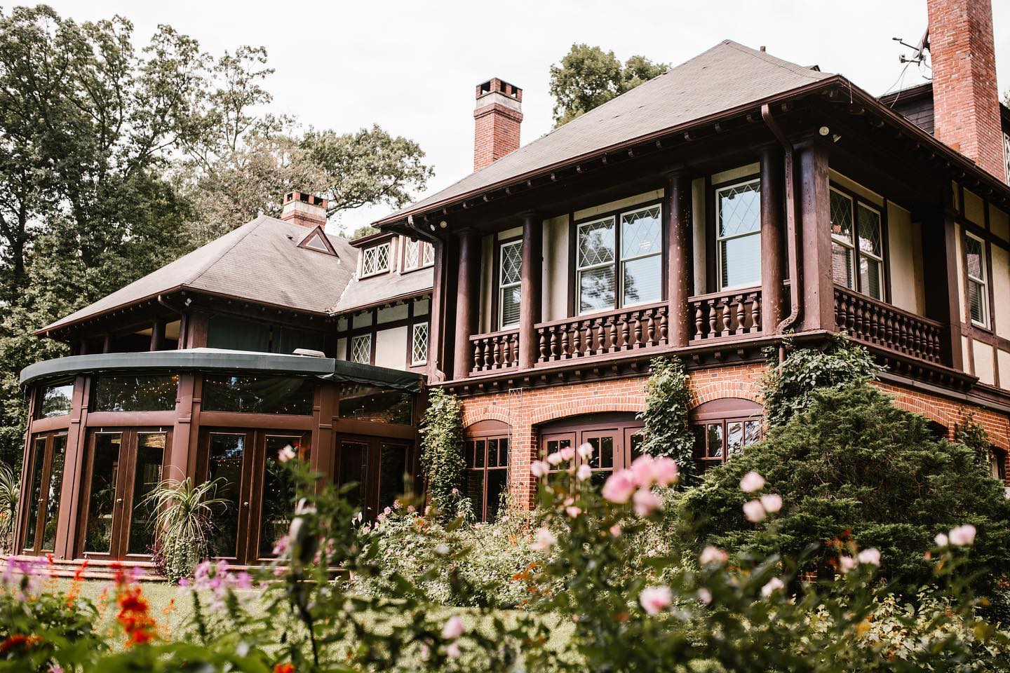 Deep open shade beneath mature trees on the estate at Gramercy Mansion, Maryland