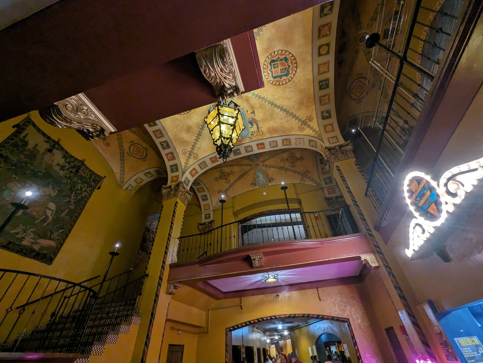 Elevated view from the balcony over the standing floor at the State Theatre, Portland Maine
