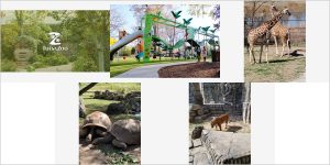 Mature grounds and planting at the Tulsa Zoo in Mohawk Park, Oklahoma