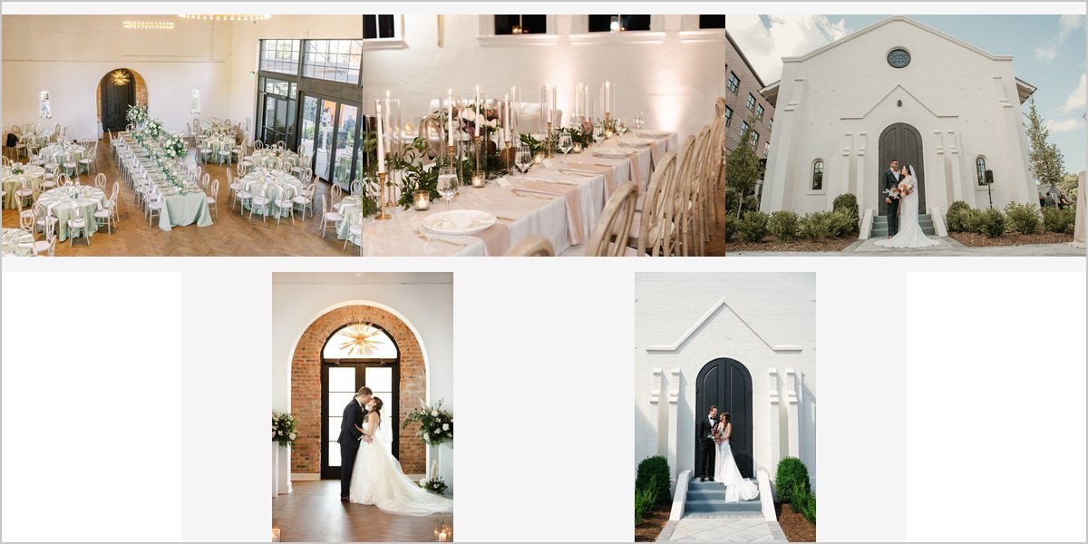 Historic Lacey's Chapel Wedding Venue Collage