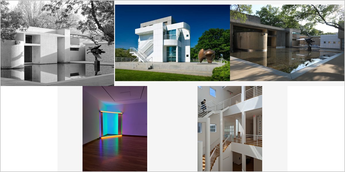 The Des Moines Art Center Wedding Venue Collage