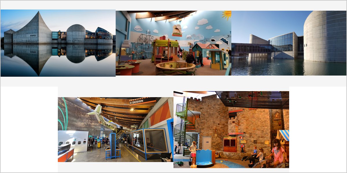 The Exploration Place Wedding Venue Collage
