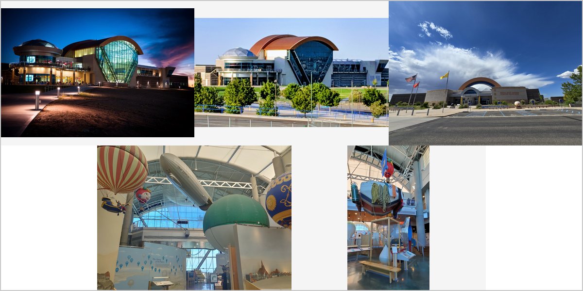 The Anderson-Abruzzo Balloon Museum Wedding Venue Collage