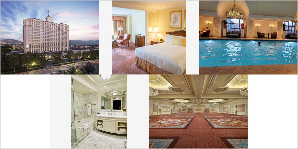 The Grand America Hotel Wedding Venue Collage