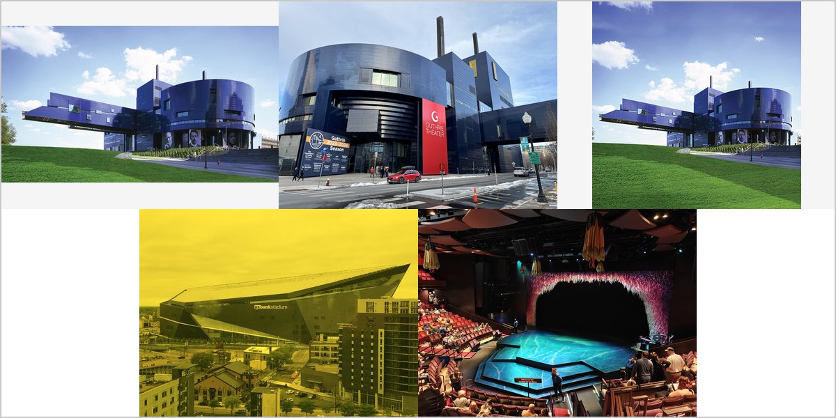 The Guthrie Theater Wedding Venue Collage