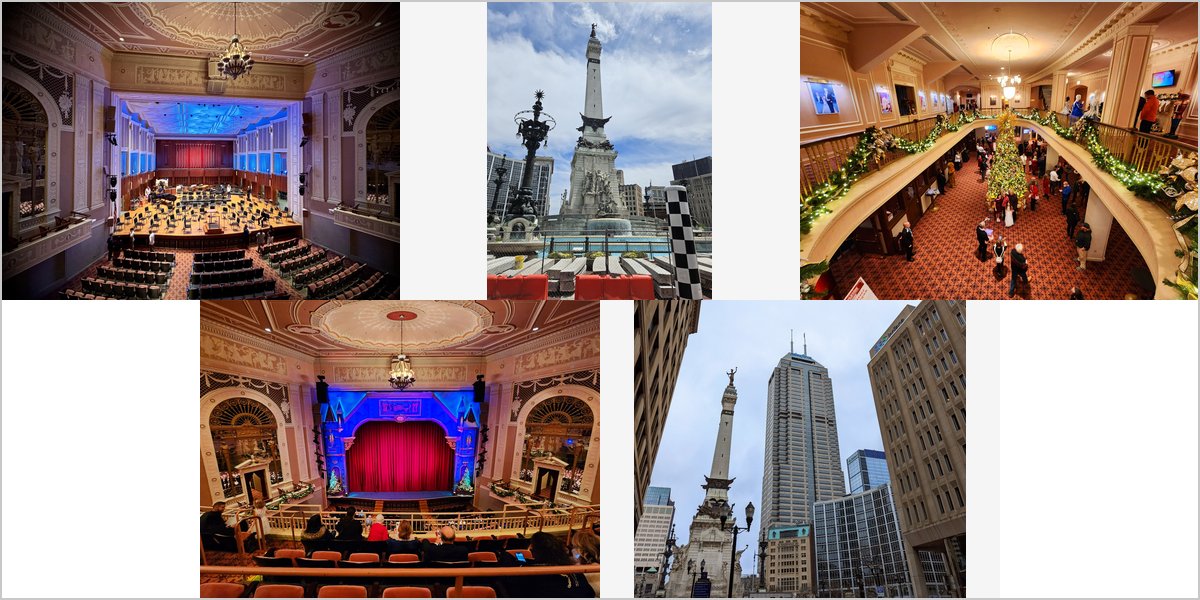The Hilbert Circle Theatre Wedding Venue Collage