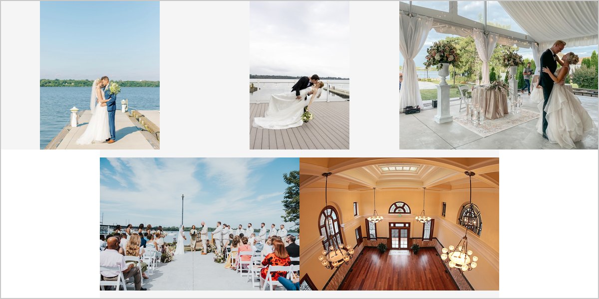 The La Banque de Fleuve Wedding Venue Collage