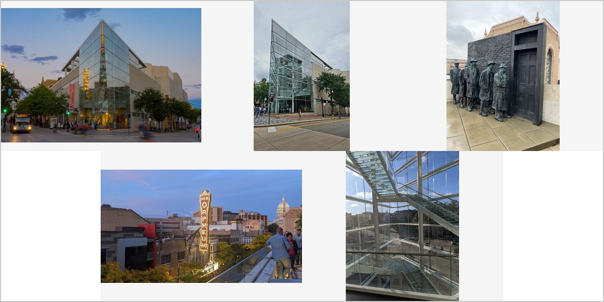 The Madison Museum of Contemporary Art Wedding Venue Collage