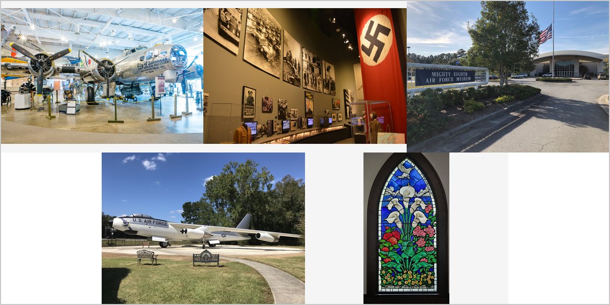 The Mighty Eighth Air Force Museum Wedding Venue Collage