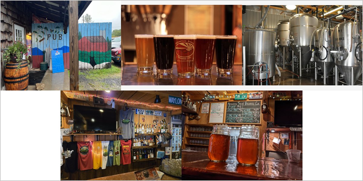 The Mountain State Brewing Wedding Venue Collage