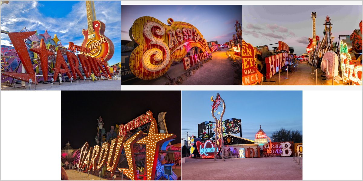 The Neon Museum Wedding Venue Collage