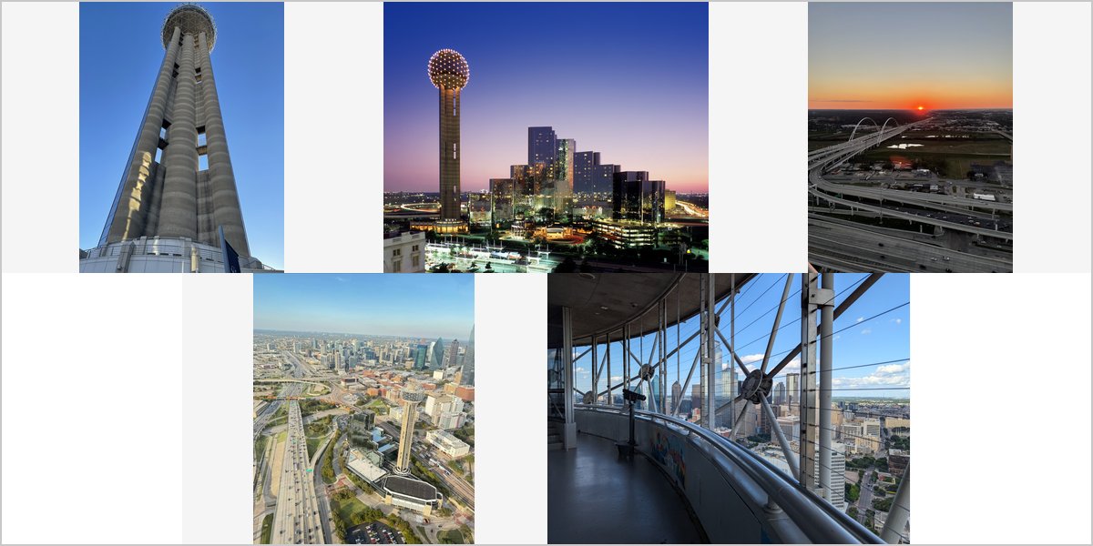 The Reunion Tower Wedding Venue Collage