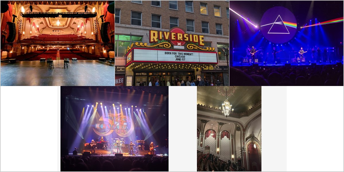 The Riverside Theater Wedding Venue Collage