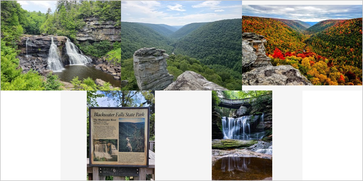 The Blackwater Falls State Park Wedding Venue Collage