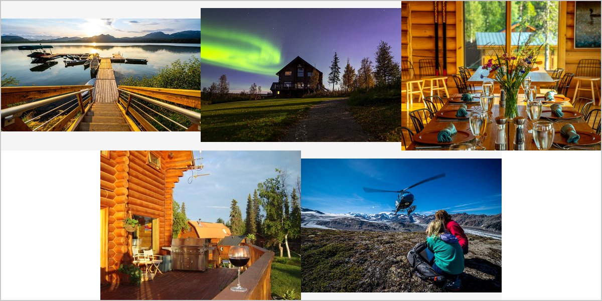The Tordrillo Mountain Lodge Wedding Venue Collage