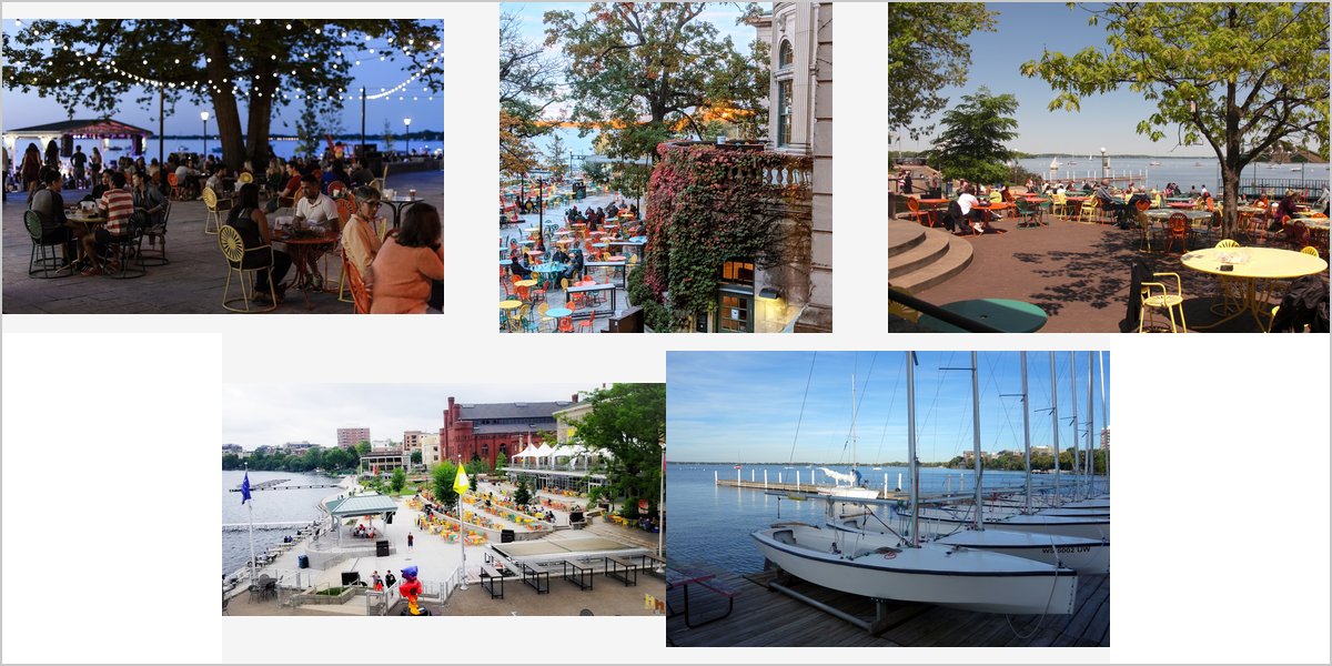 The University of Wisconsin Memorial Union Wedding Venue Collage