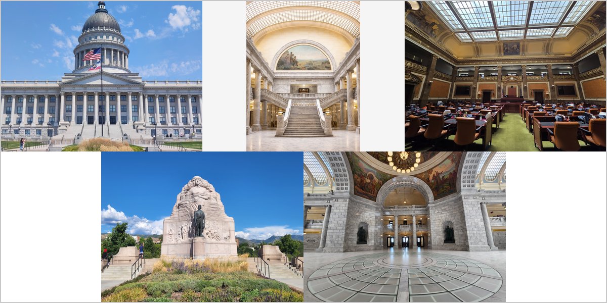 The Utah State Capitol Wedding Venue Collage