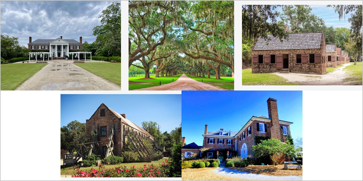 The Boone Hall Plantation Wedding Venue Collage