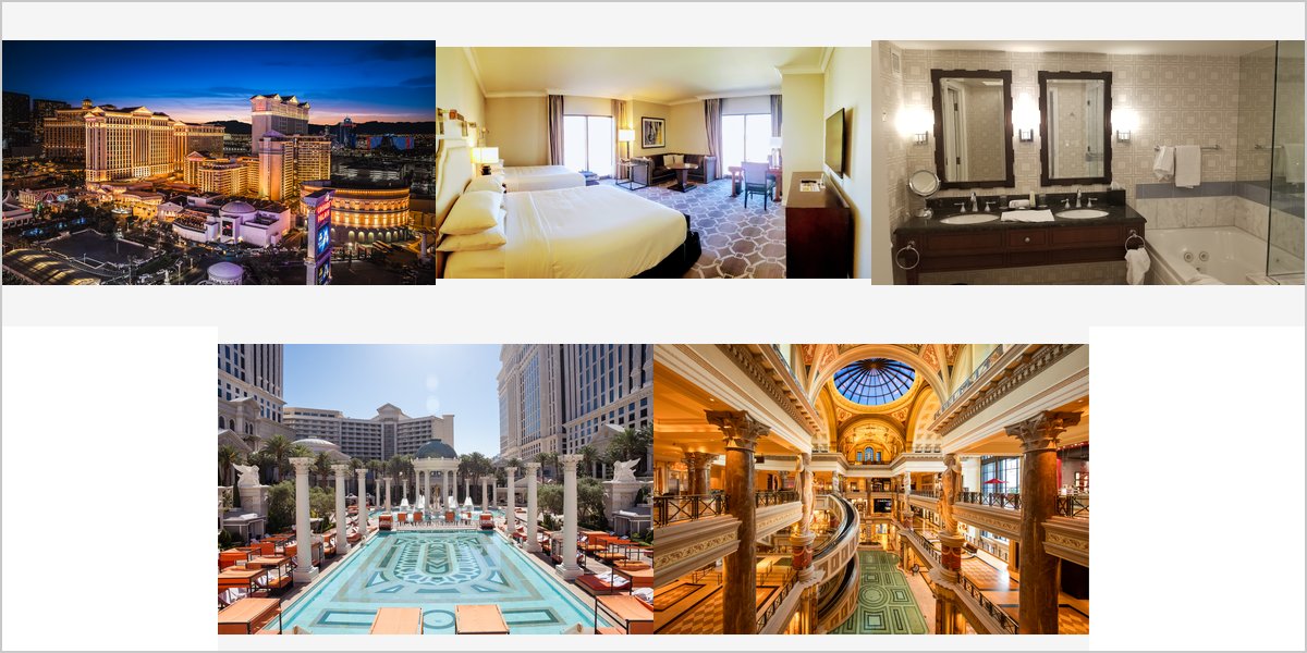 The Caesars Palace Wedding Venue Collage