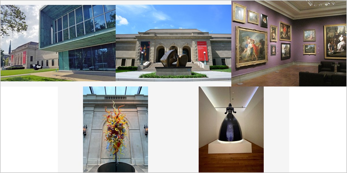 The Columbus Museum of Art Wedding Venue Collage