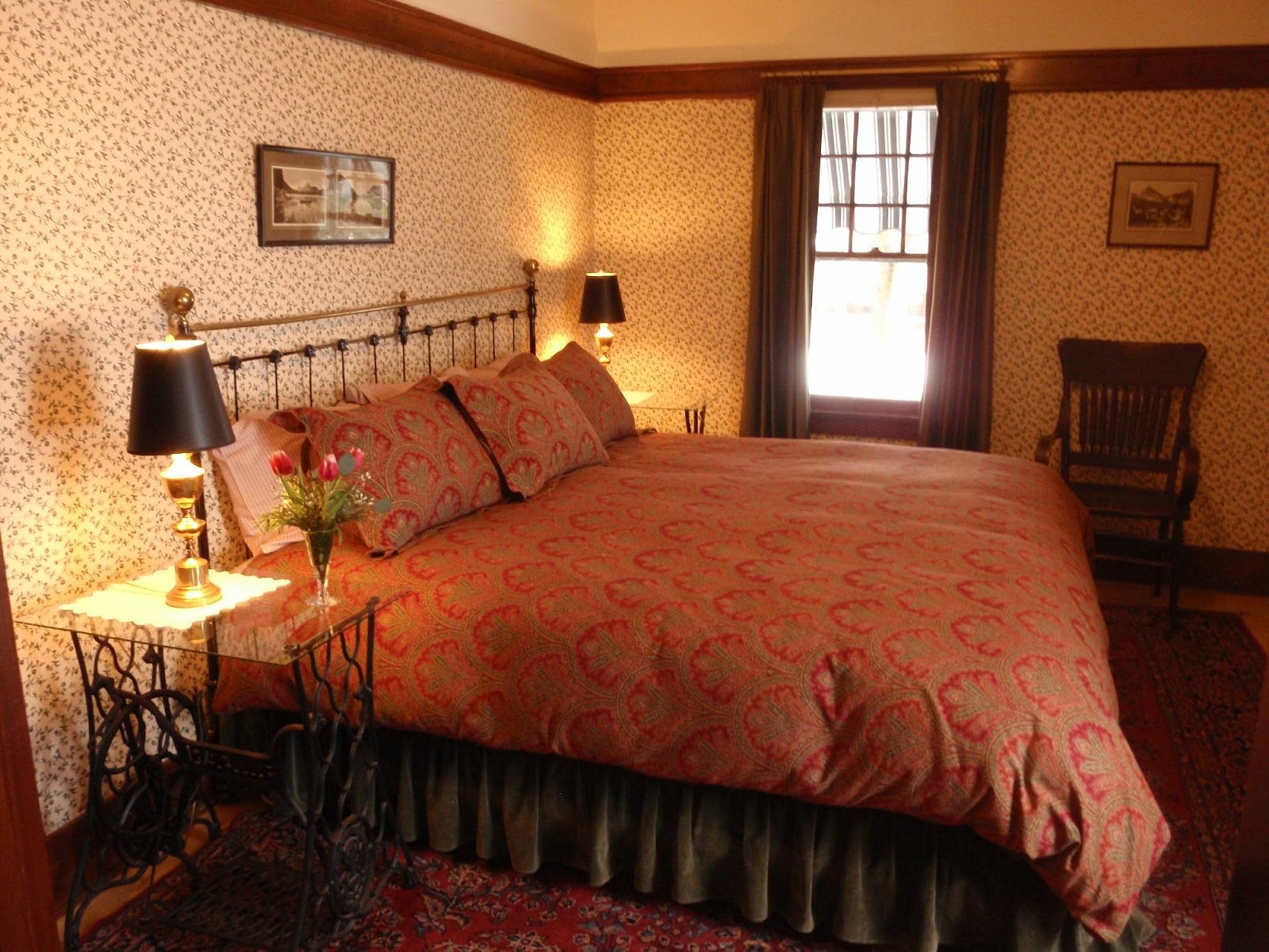 Soft bounced flash lighting a small pale-walled period room