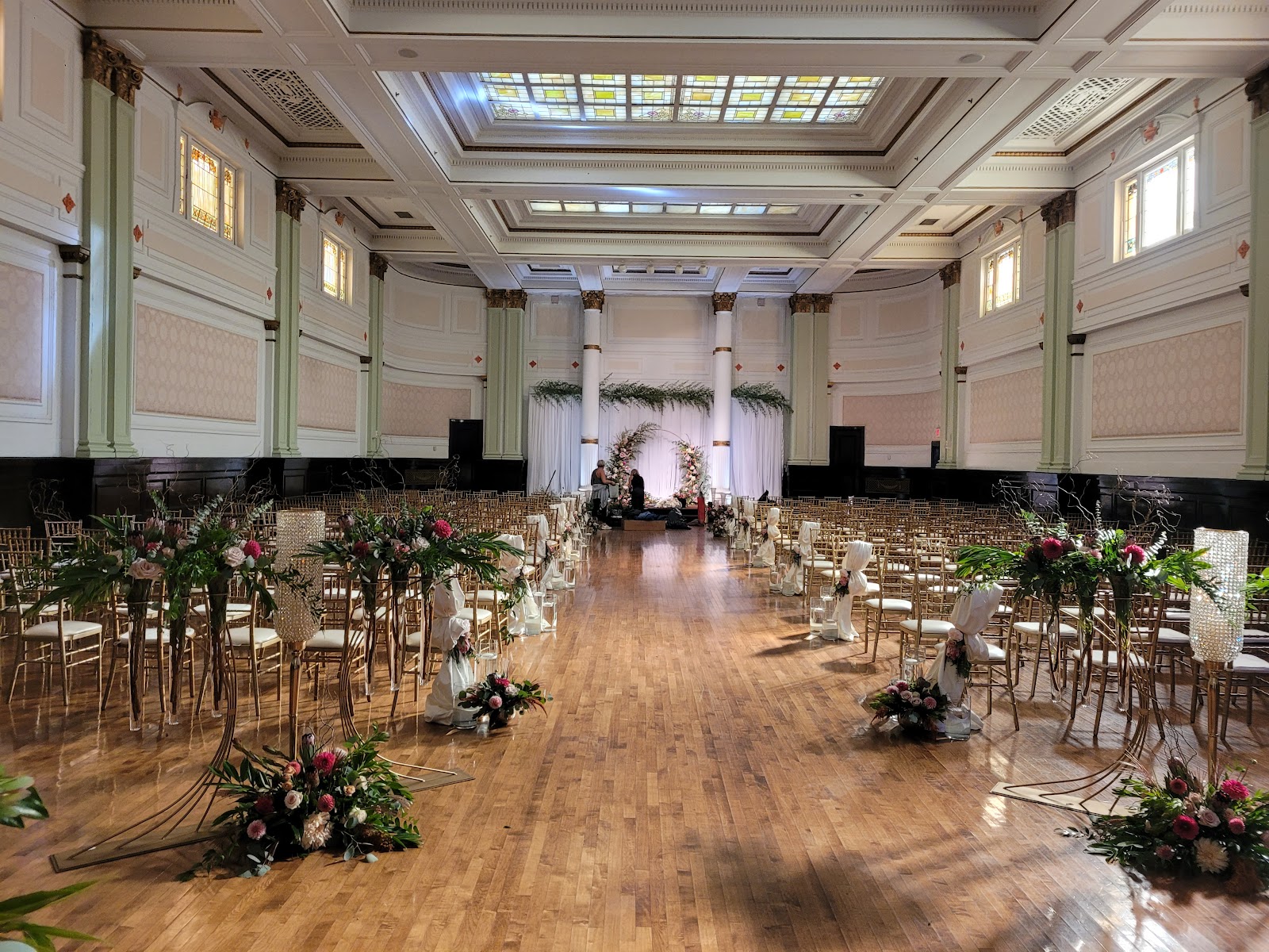 High decorated ballroom ceiling at The Henry Clay, Louisville Kentucky