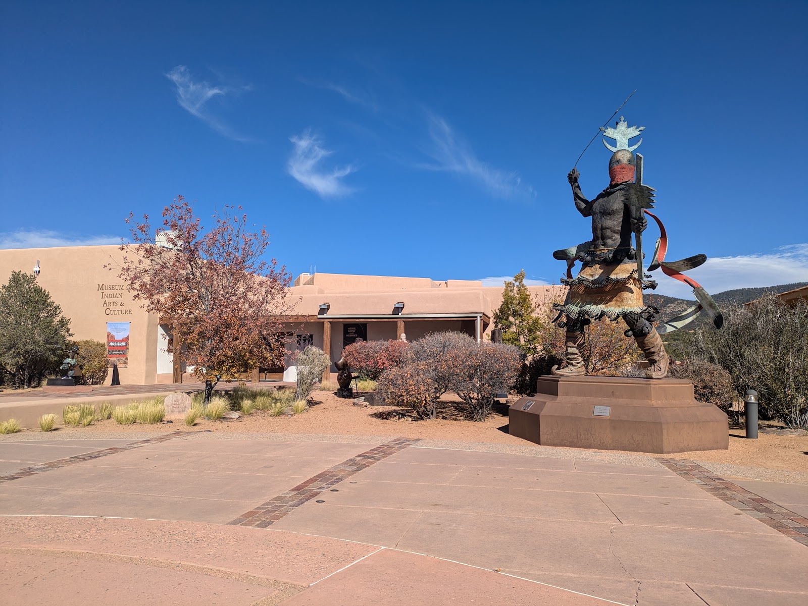Piñon, juniper and native grasses in the grounds on Museum Hill, Santa Fe