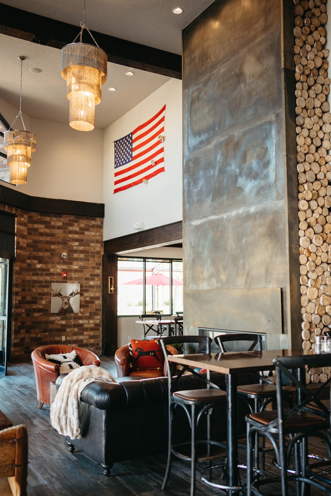 Historic railway depot building in Whitefish, Montana